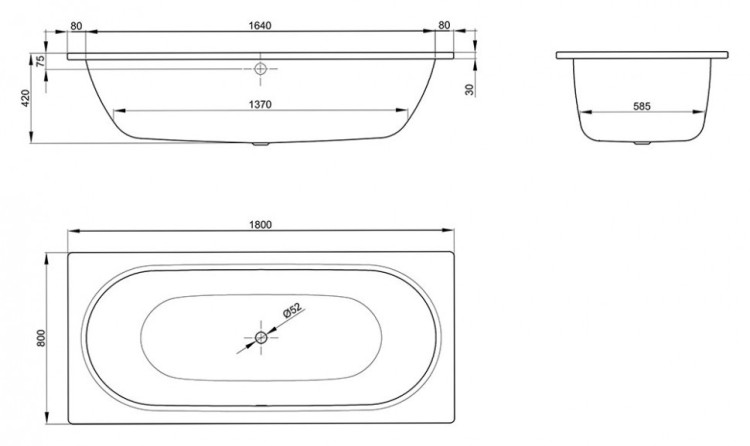 Стальная ванна Bette Starlet 180x80