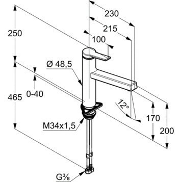 Смеситель для кухни Kludi Zenta 389840575
