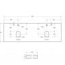 База под раковину подвесная с двумя выкатными ящиками, 700x460x500 BelBagno KRAFT-700-2C-SO-BL