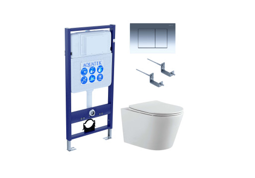 Комплект унитаз + инсталляция Aquatek Set AQUATEK ВЕГА-010 4в1