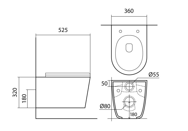 Комплект унитаз + инсталляция Aquatek Set AQUATEK ВЕГА-010 4в1