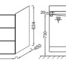 Тумба под две раковины Jacob Delafon Rythmik 120 подвесная 3 ящика