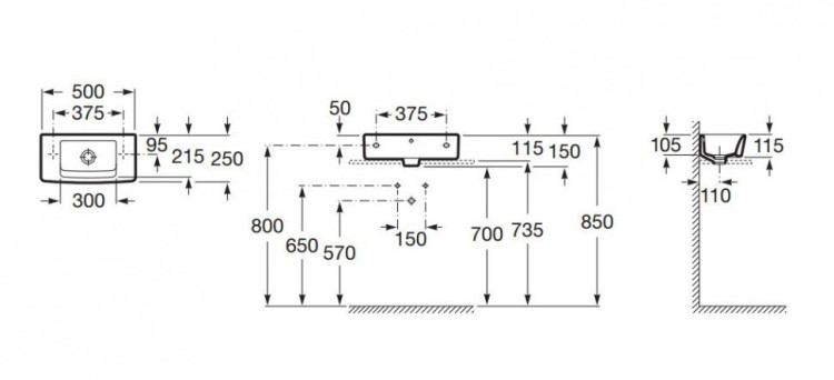 Раковина Roca Hall 50 325883000