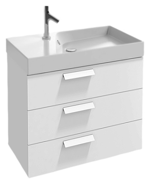 Тумба под раковину Jacob Delafon Rythmik 80x45 подвесная 3 ящика