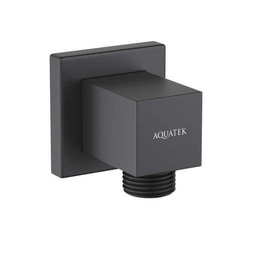 Шланговое подсоединение Aquatek, матовый черный AQ2458MB