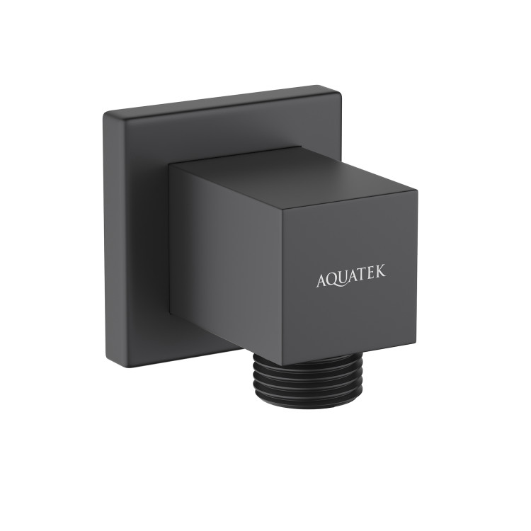 Шланговое подсоединение Aquatek, матовый черный AQ2458MB