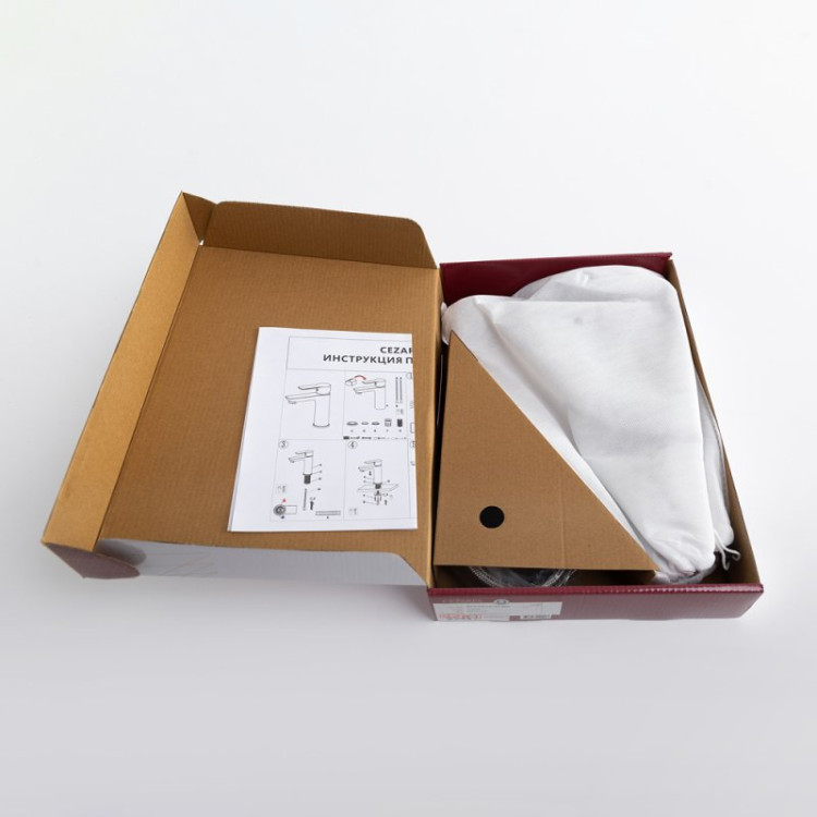 Смеситель для накладной раковины без донного клапана Cezares STYLUS-LC-01-W0