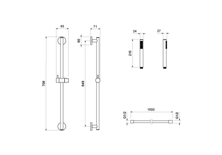 Душевой комплект наружного монтажа Aquatek ЕВРОПА AQ1330MB