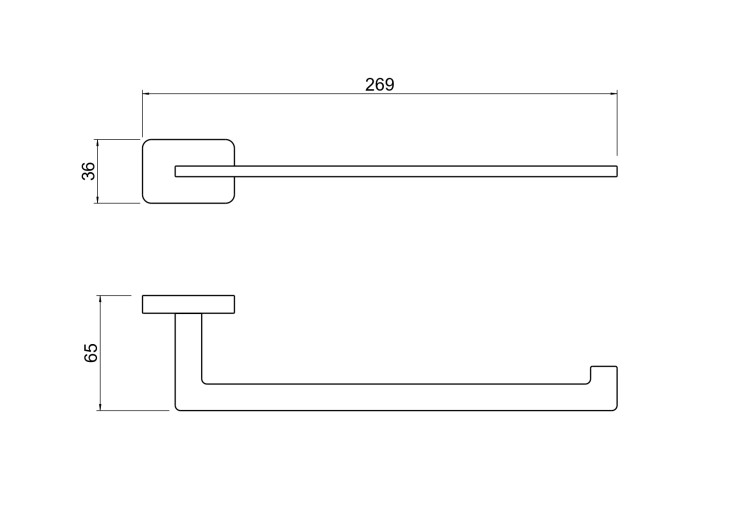 Полотенцедержатель Aquatek матовый черный AQ4319MB Либра