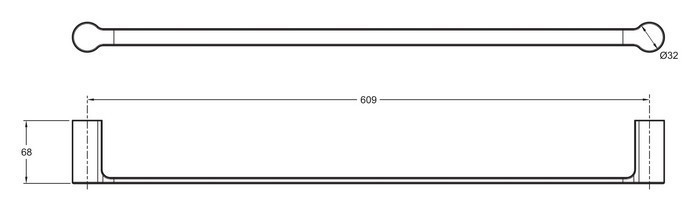 Держатель для полотенец Jacob Delafon Singulier 15205D-CP