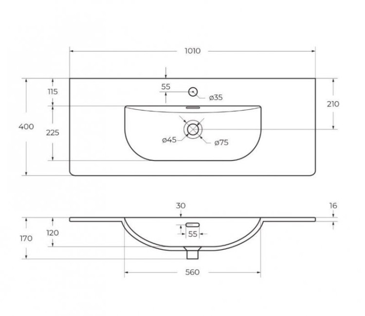 Керамическая раковина BelBagno BB-8099-3-90