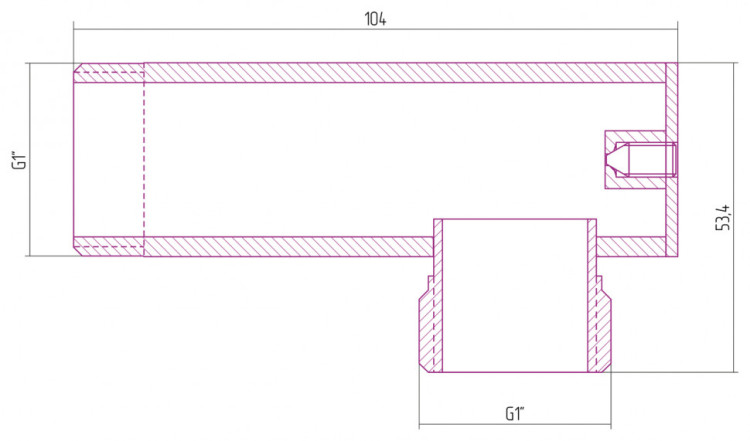 Уголок с клапаном переходной Сунержа 1