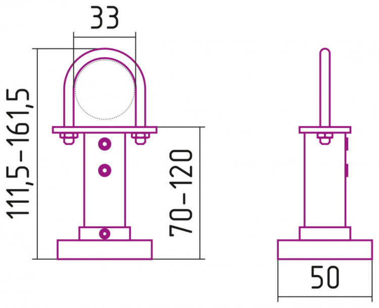 Кронштейн Сунержа напольный для ДР Эстет Без покрытия