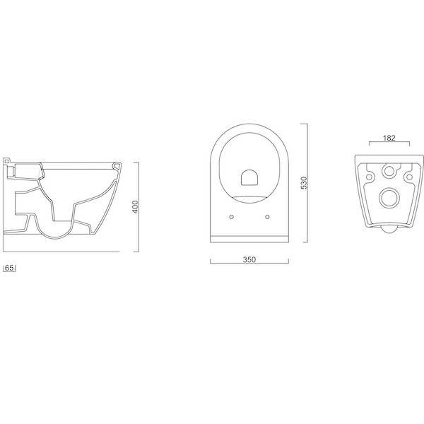 Унитаз Berges Wasserhaus Toma 082102 подвесной