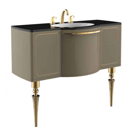 Нижний модуль с раковиной GZ0120.00.PBA+GZ120 беж. золото