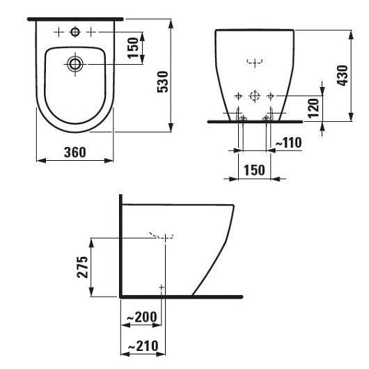 Биде Laufen Pro 8.3295.2