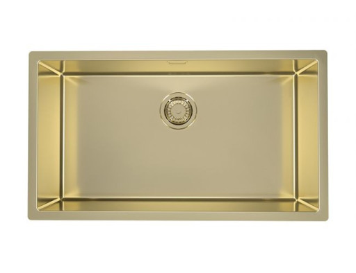 Мойка QUADRIX MONARCH 60 GOLD 740x400x200 в компл. с выпуском без сифона,