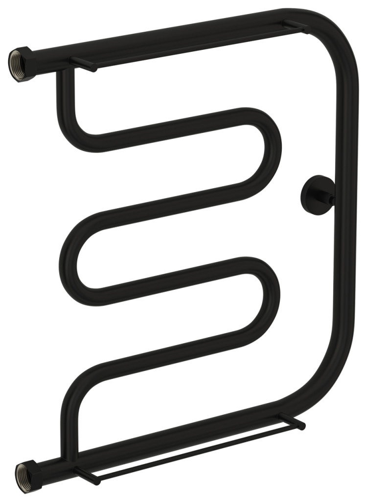 Полотенцесушитель водяной Сунержа Лира 2 полки+ 500х500 Матовый чёрный