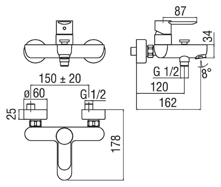 Смеситель для ванны Nobili Sand SA99110/1CR