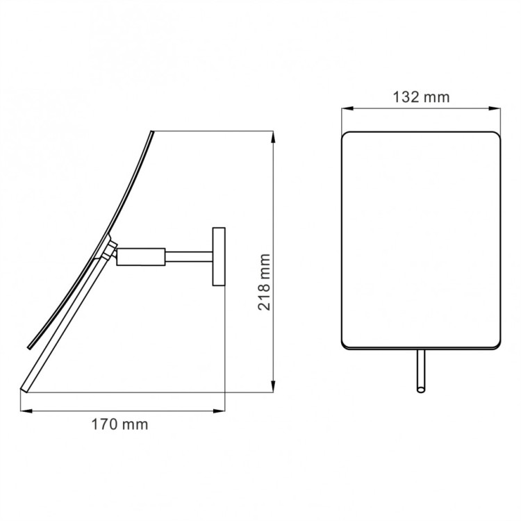 WasserKRAFT K-1001 Зеркало с 3-х кратным увеличением