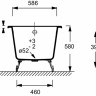 Ванна 170 х 70 см без отверстий для ручек Jacob Delafon PARALLEL E2947-00