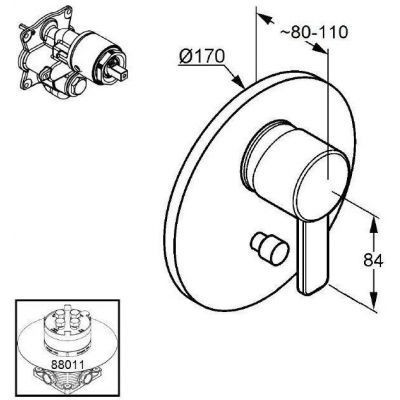 Смеситель для душа Kludi Zenta 38650