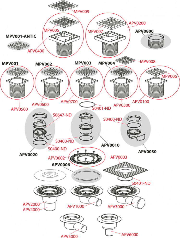 Сливной трап 150×150/50 мм боковой сток, решетка серая, гидрозатвор мокрый Alcadrain APV5211
