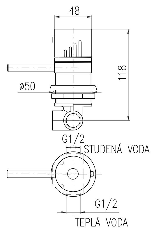Смеситель для душа Rav Slezak X184T