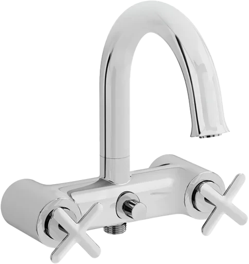 Смеситель двухвентильный для ванны Origin Classic для раковины, цвет хром