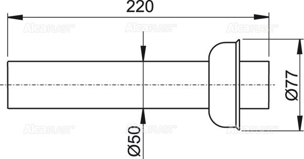 Tруба с обрамлением DN50 Alcadrain P047