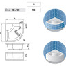 Акриловый поддон для душа Kolpa San Dixie Quat 90x90x41