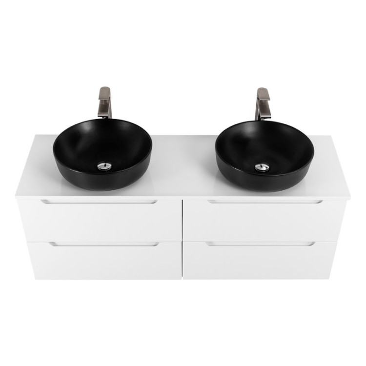 Столешница из МДФ с двумя отверстиями под раковину и с двумя отверстиями под смеситель, 1404x462x19 BelBagno EK-140-2-BO