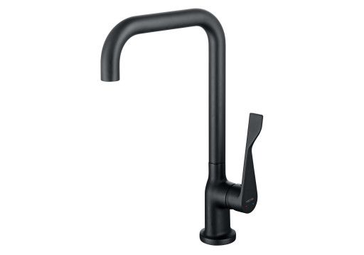 Смеситель для кухни Aquatek (квадратный излив), матовый черный AQ1083MB