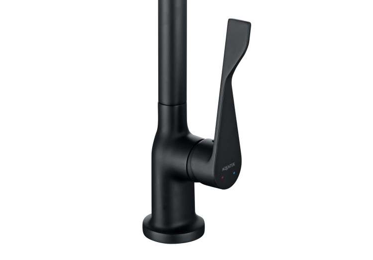 Смеситель для кухни Aquatek (квадратный излив), матовый черный AQ1083MB