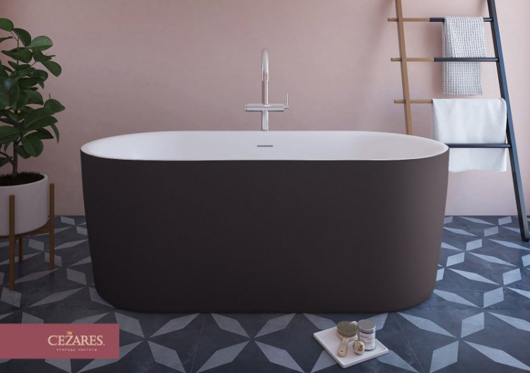 Акриловая ванна Cezares METAURO-INT-Central-180-80-60-W-MATT