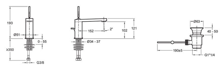Смеситель для раковины Jacob Delafon Composed E73158