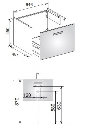 Тумба под раковину Keuco Royal Universe 32750 210000