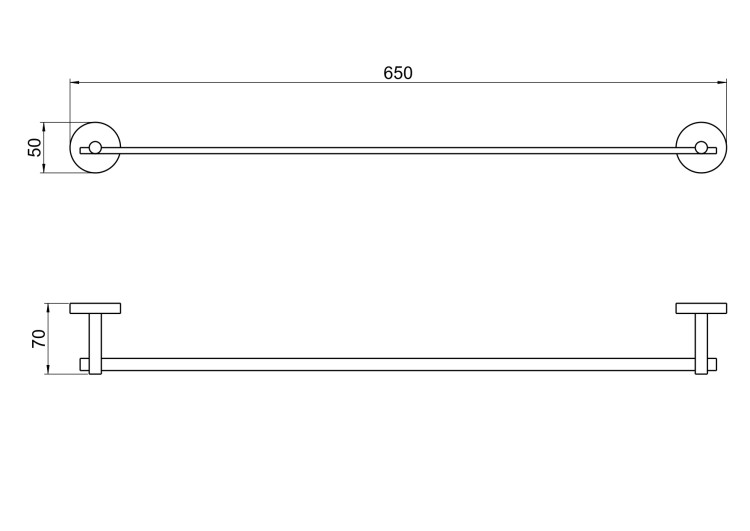 Полотенцедержатель 600 мм Aquatek AQ4614CR Бетта