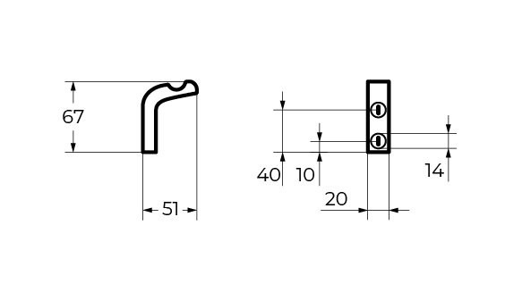 Крючок одинарный настенный ART&MAX CZR-F-8933