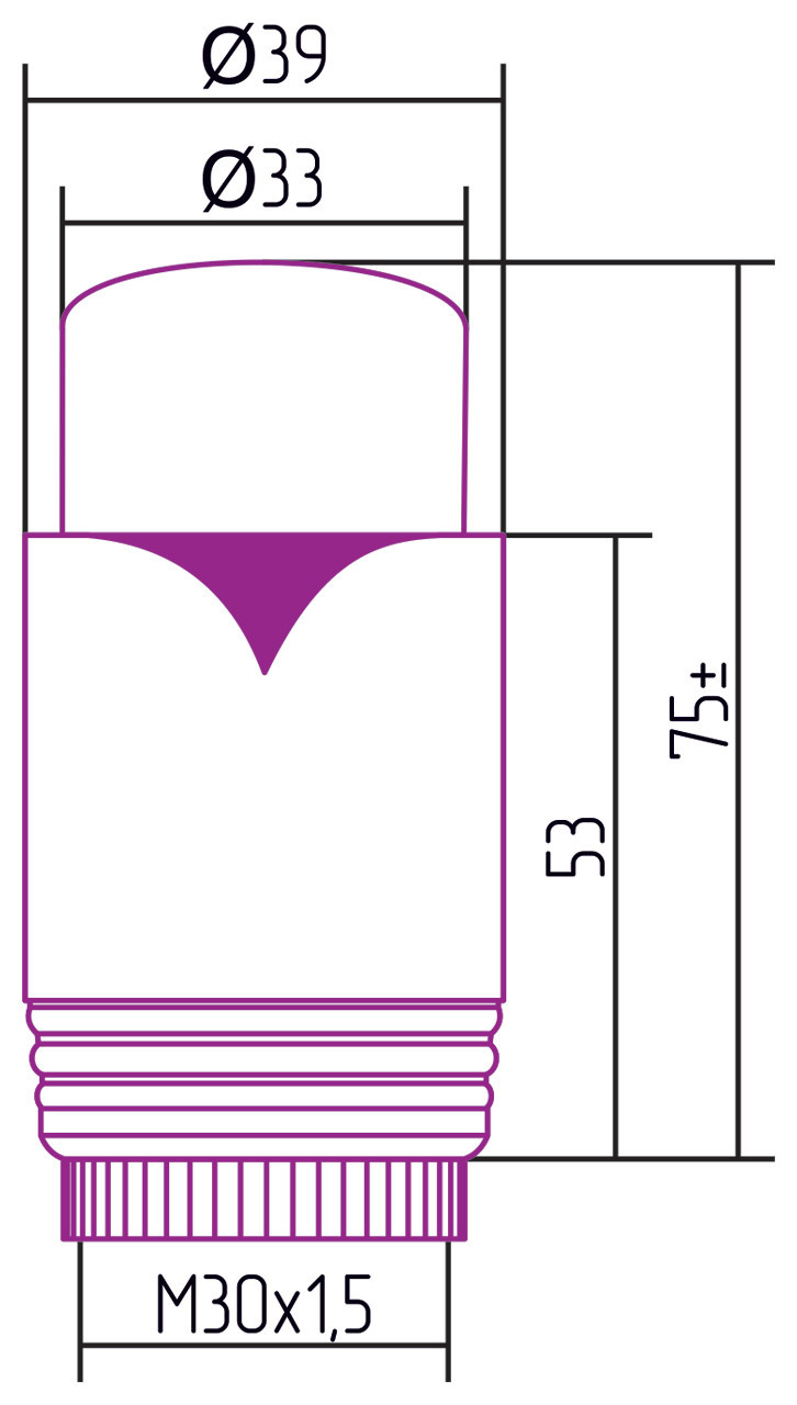 Термостатическая головка для автоматического терморегулятора Сатин