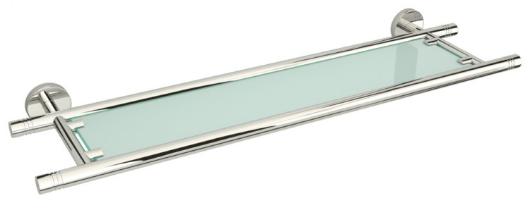 Полка Сунержа КАНЬОН стеклянная / L 600 Чёрный хром