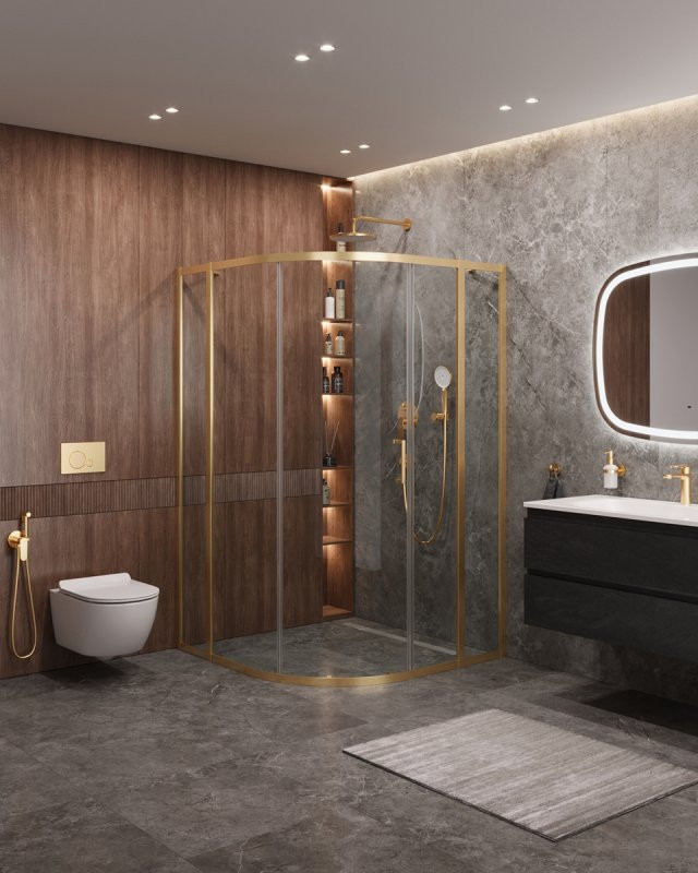 Душевой уголок MOLVENO-R-11 Cezares MOLVENO-R-11-90+20-P-Cr