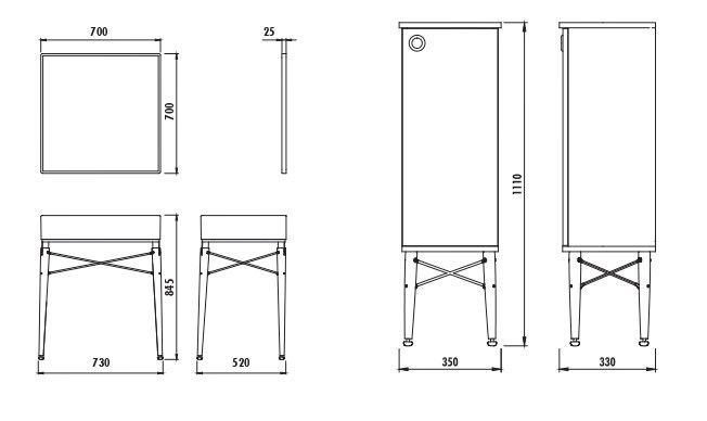 Боковой шкаф LG2110.00.KNB