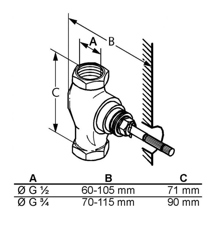 Скрытая часть для запорного вентиля Kludi Adlon 29811
