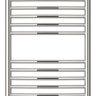 Полотенцесушитель водяной Сунержа Богема+ выгнутая 1200х400 Без покрытия