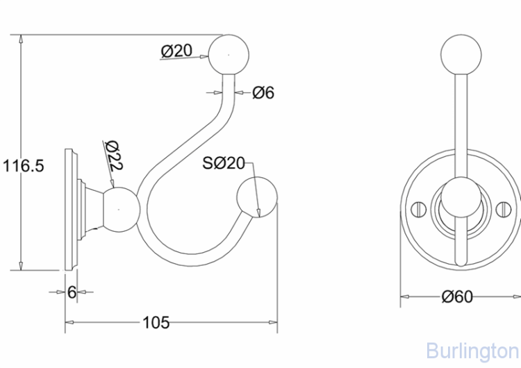 Двойной крючок  [A4 CHR]