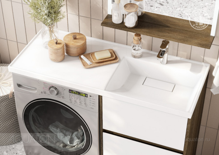 Тумба под раковину AQUATON Лондри 60 Дуб Кантри без фасада 1A266901LHDY0