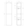 База под раковину подвесная с двумя выкатными ящиками Cezares MOLVENO-100-2C-SO-NR