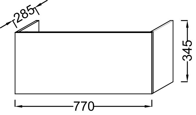 Прямоугольная основа 77 см Jacob Delafon ODEON UP EB897-M1