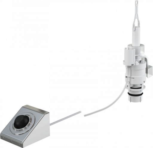 Кнопка пневматического смыва на расстоянии – ножное управление, металл, монтаж: на стену Alcadrain MPO13